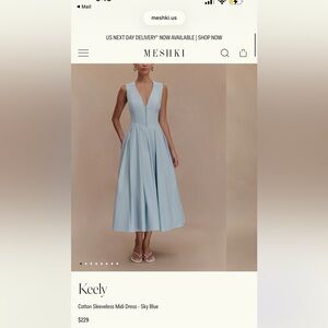 Meshki Keely Cotton Sleeveless Midi dress